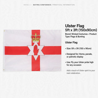 Ulster Flag suitable for home decoration and special events