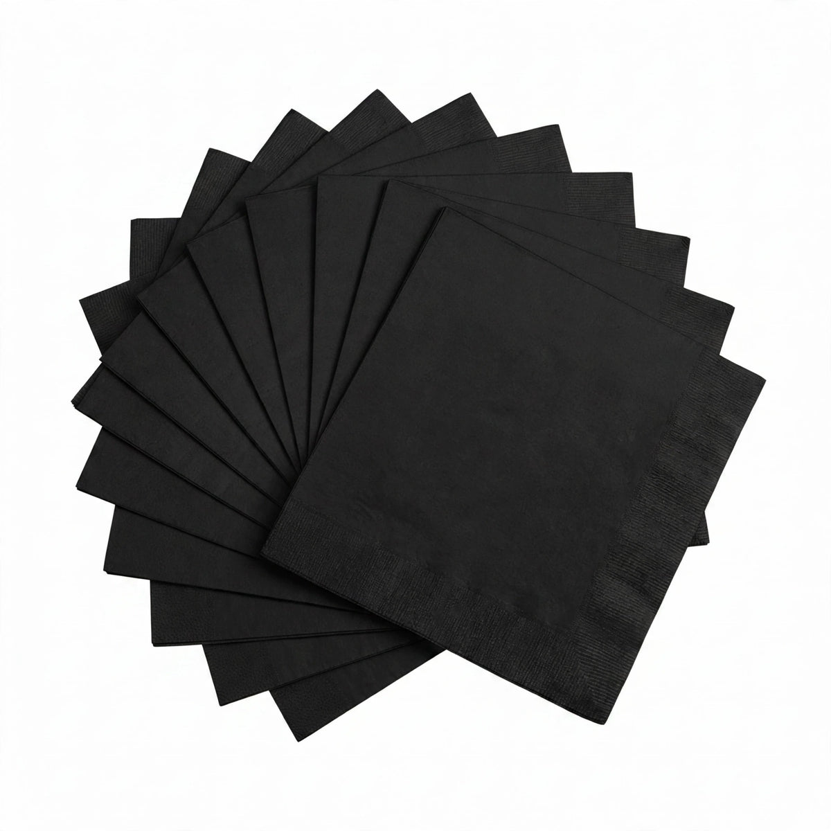 Unique 20 pack black luncheon napkins measuring 32.3cm