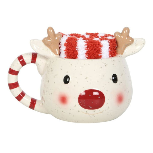 Rudolph Reindeer Mug and Socks Set | Why Not Shop