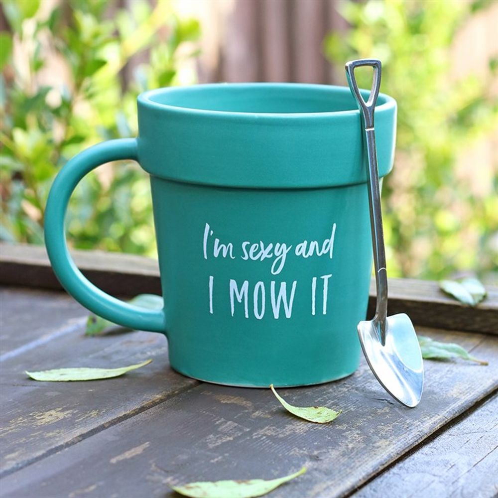 Sexy and I Mow It Pot Mug and Shovel Spoon | Why Not Shop