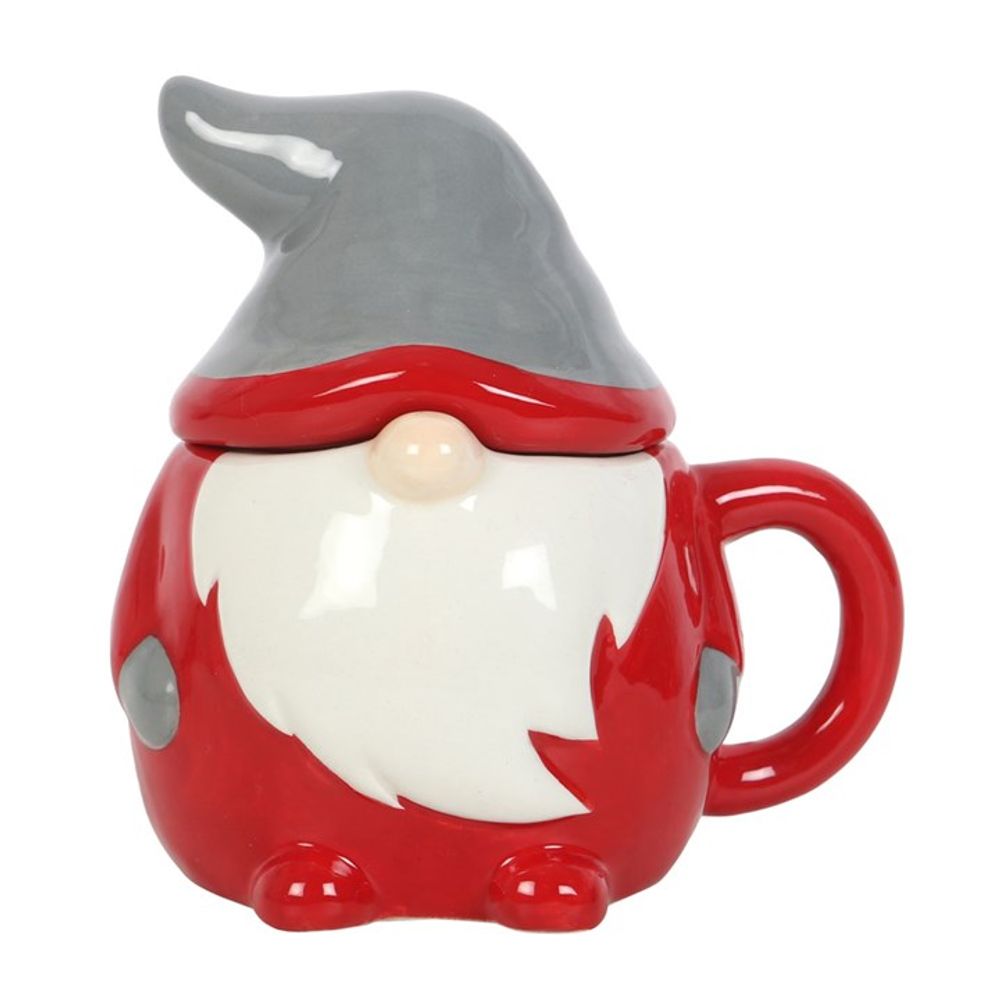 Red and Grey Gonk Lidded Mug | Merthyr Tydfil | Why Not Shop Online