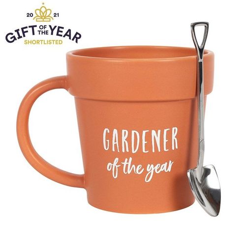 Gardener of the Year Pot Mug and Shovel Spoon | Merthyr Tydfil | Why Not Shop Online