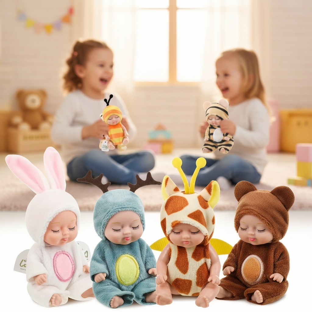 Lifelike Lovely Dolls, Dollhouse Companion Figures 4 Inches x 1.5 Inches One Single