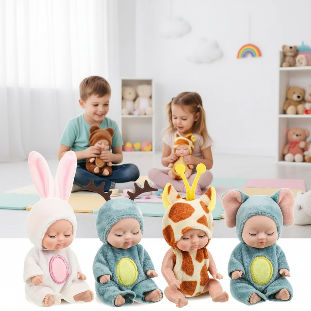 Lifelike Lovely Dolls, Dollhouse Companion Figures 4 Inches x 1.5 Inches One Single