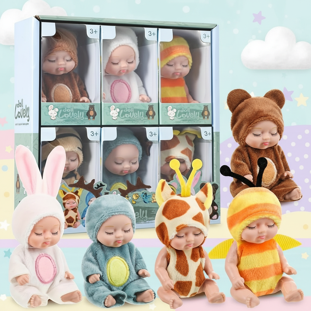 Lifelike Lovely Dolls, Dollhouse Companion Figures 4 Inches x 1.5 Inches One Single