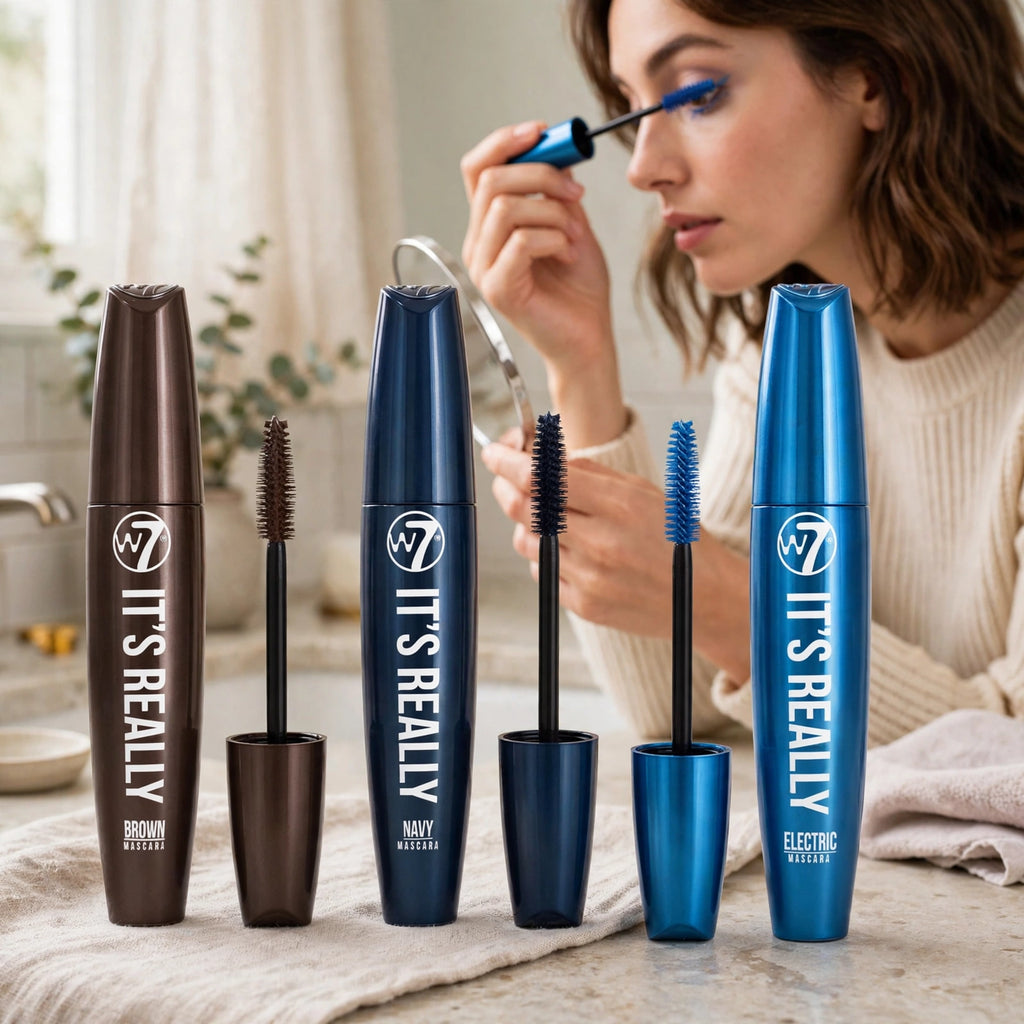 Mascara applied to lashes showcasing bold colour options for creative makeup looks