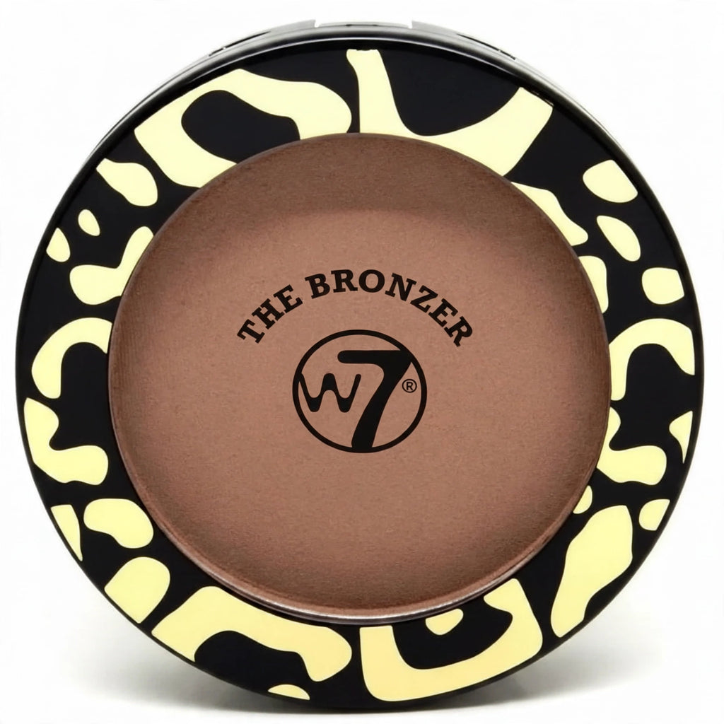 Close-up view of W7 The Bronzer Matte Bronzing Powder Compact powder surface