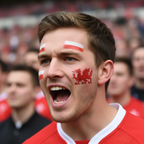Wales Welsh Dragon Tattoos For Face And Body Red And White