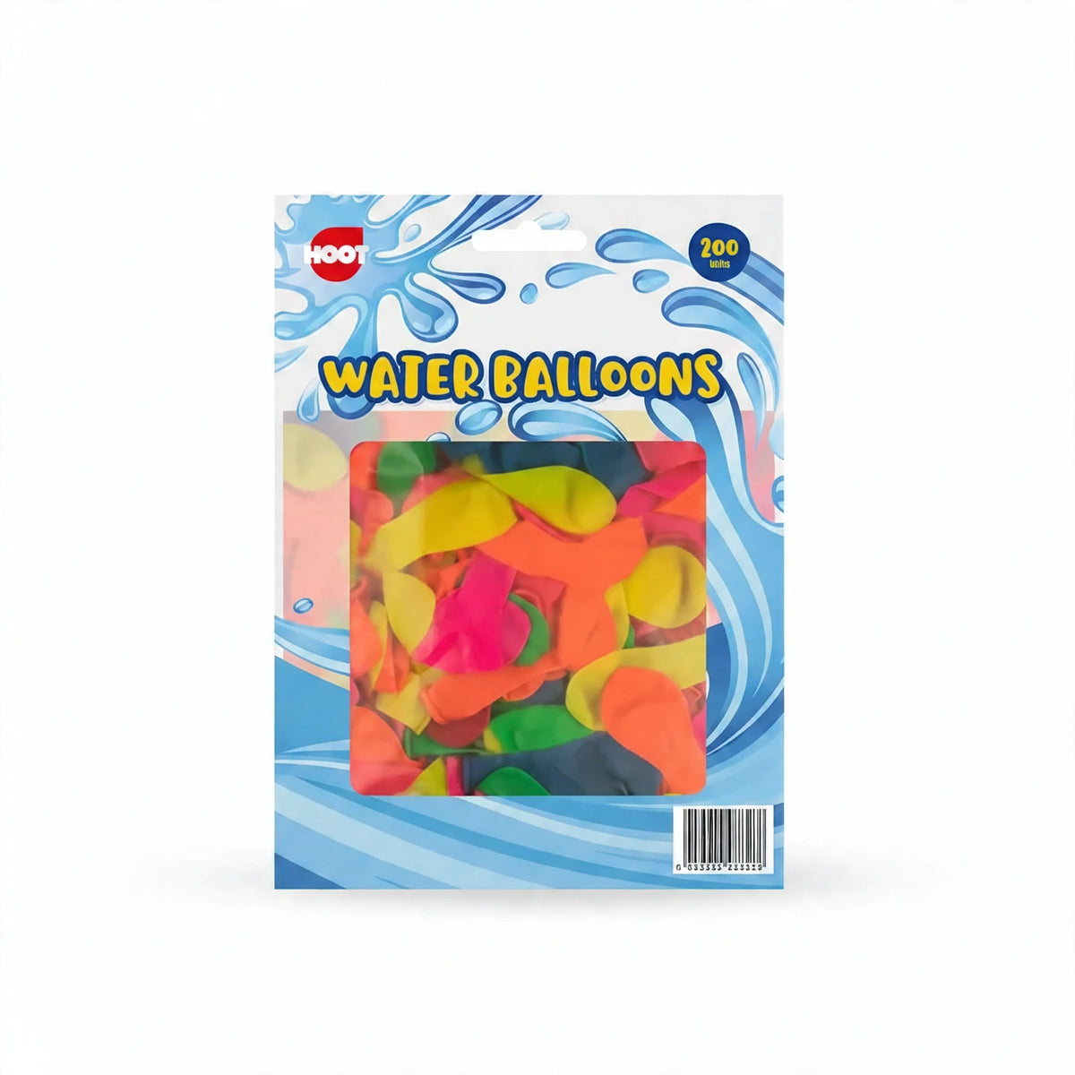 Pack of 200 assorted colour water balloons for outdoor play