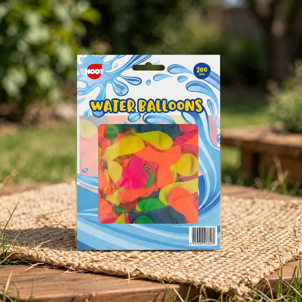 Water balloons used in outdoor summer party or sports day setting