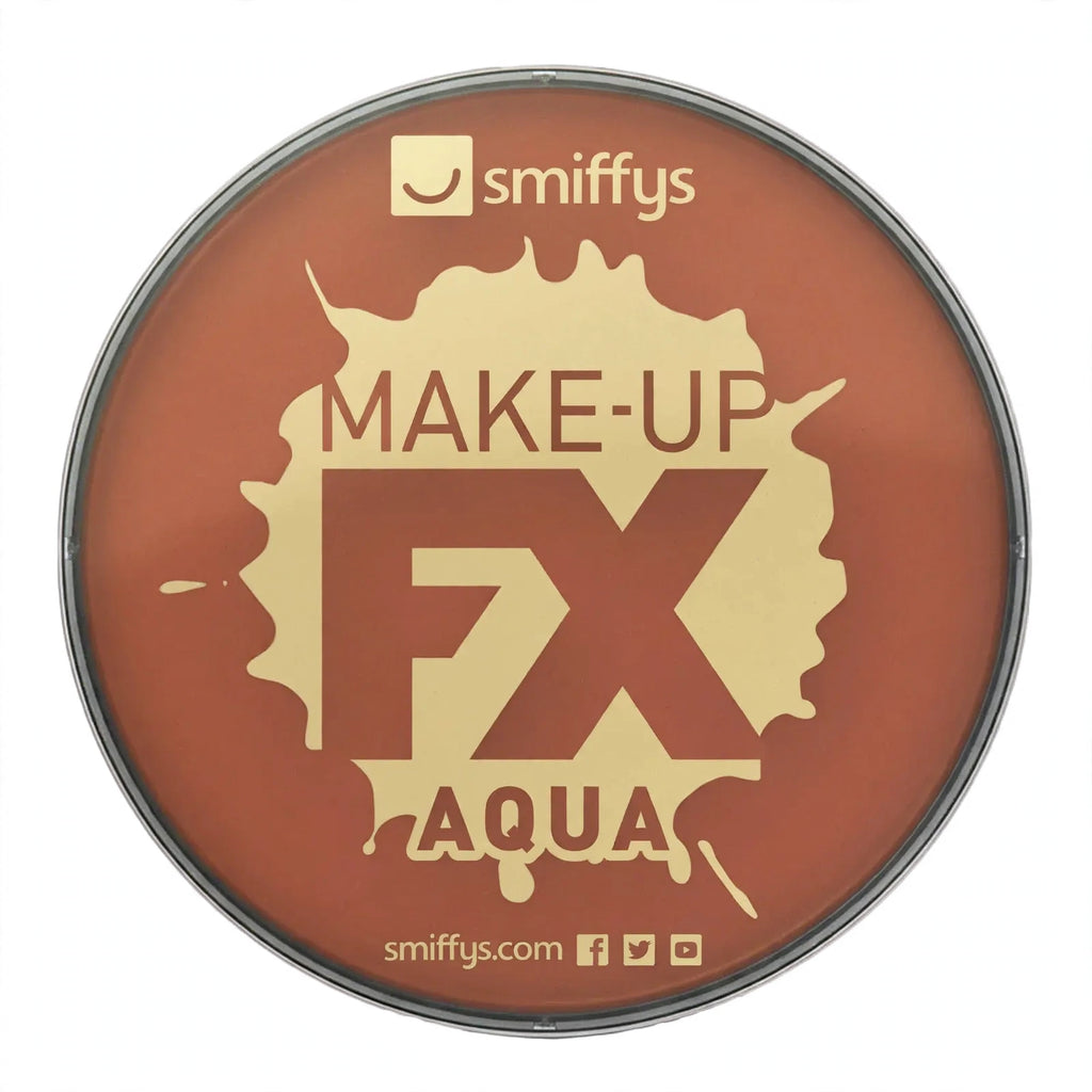 Close-up of Smiffys Water Based FX Face and Body Paint Light Brown 16ml bottle