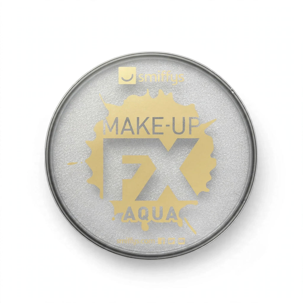 Smiffys Water Based FX Face and Body Paint in Metallic Silver 16ml pot