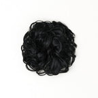 Heat Resistant Curly Messy Hair Bun - 1 Black Magic