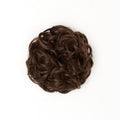 Heat Resistant Curly Messy Hair Bun Medium Warm Brown - 6 Daylillies