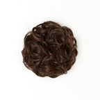 Heat Resistant Curly Messy Hair Bun Medium Warm Brown - 6 Daylillies