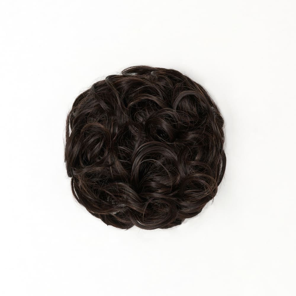 Heat Resistant Curly Messy Hair Bun - 4 Chocolate Dahlia | Merthyr Tydfil | Why Not Shop Online