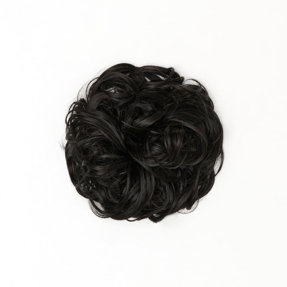 Heat Resistant Curly Messy Hair Bun - 1B Queen Of The Night - Why Not Shop