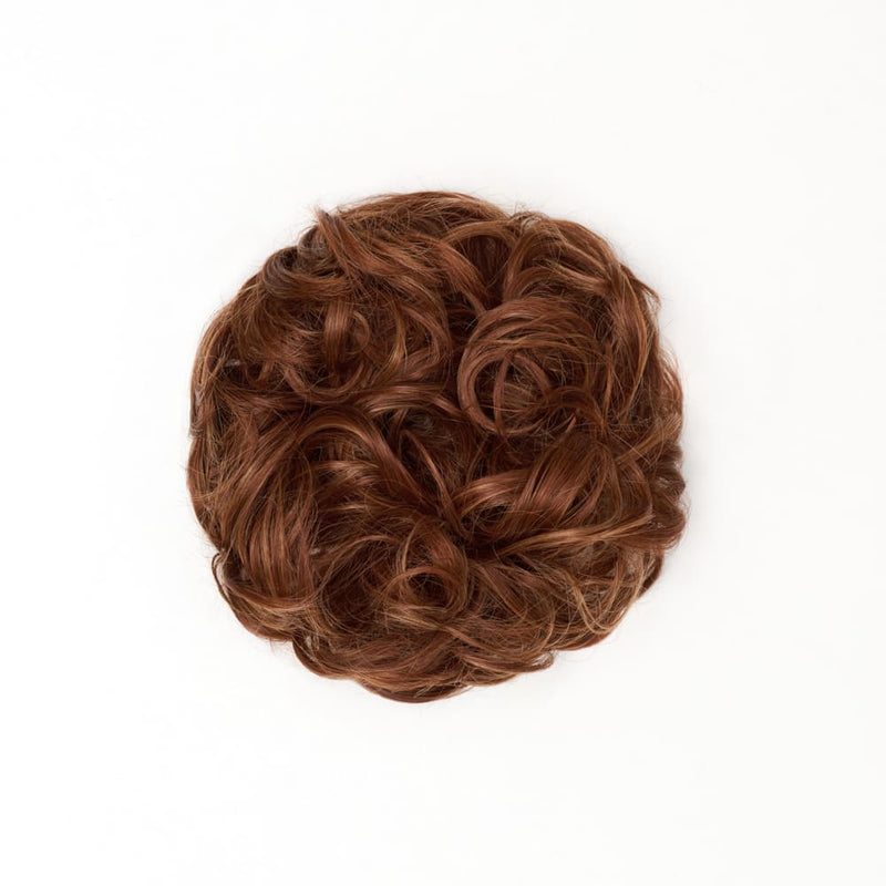 Heat Resistant Curly Messy Hair Bun Rich Cinnamon Brown - 33/30 Sunrose
