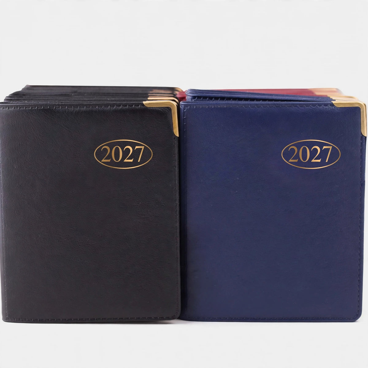 Close-up view of Tallon Week To View Pocket Diary 2027 with assorted colours