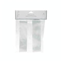 White wedding car ribbon and pull bows pack with three white satin ribbons and matching pre-tied bows