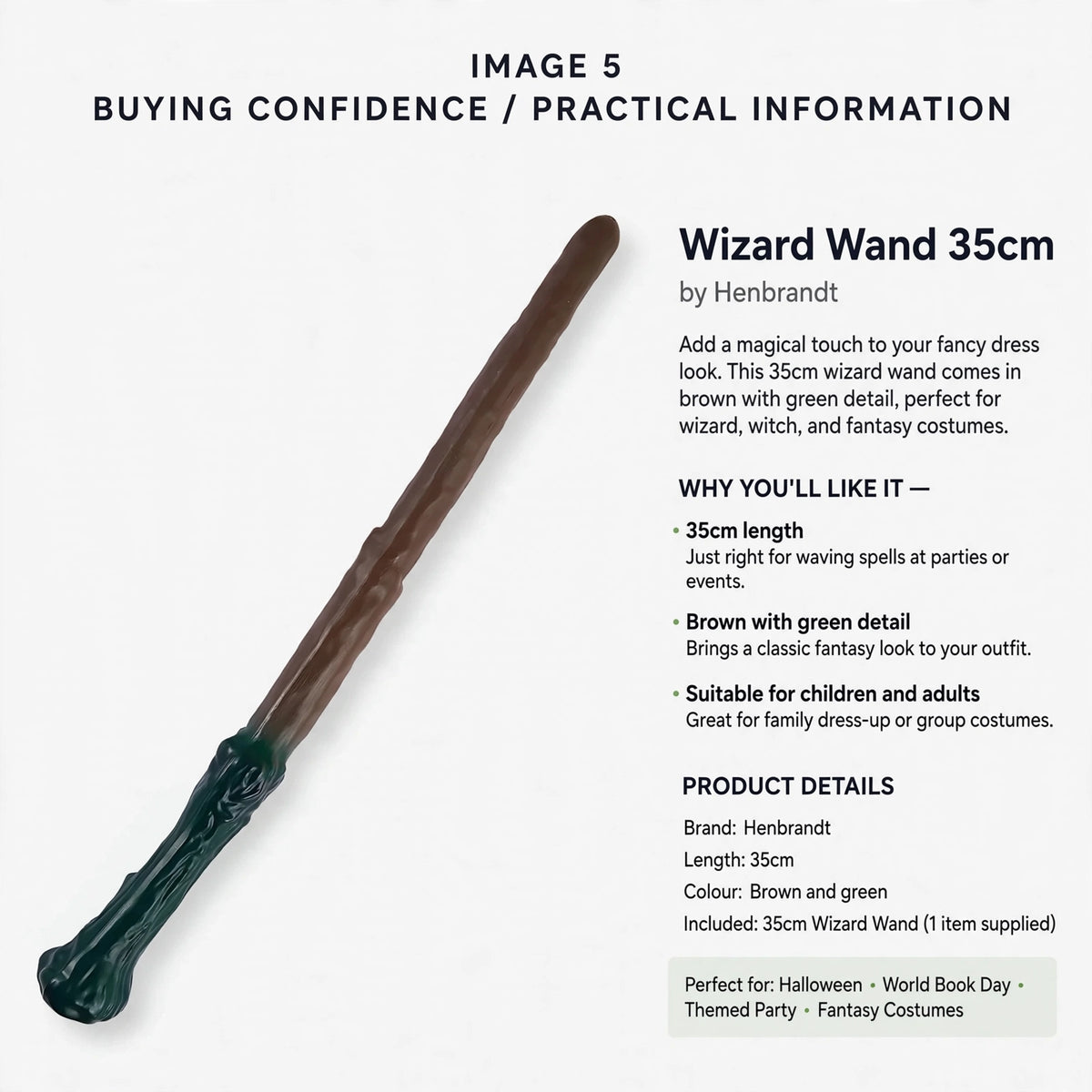 Wizard Wand suitable for wizard, witch, and fantasy costumes for children and adults