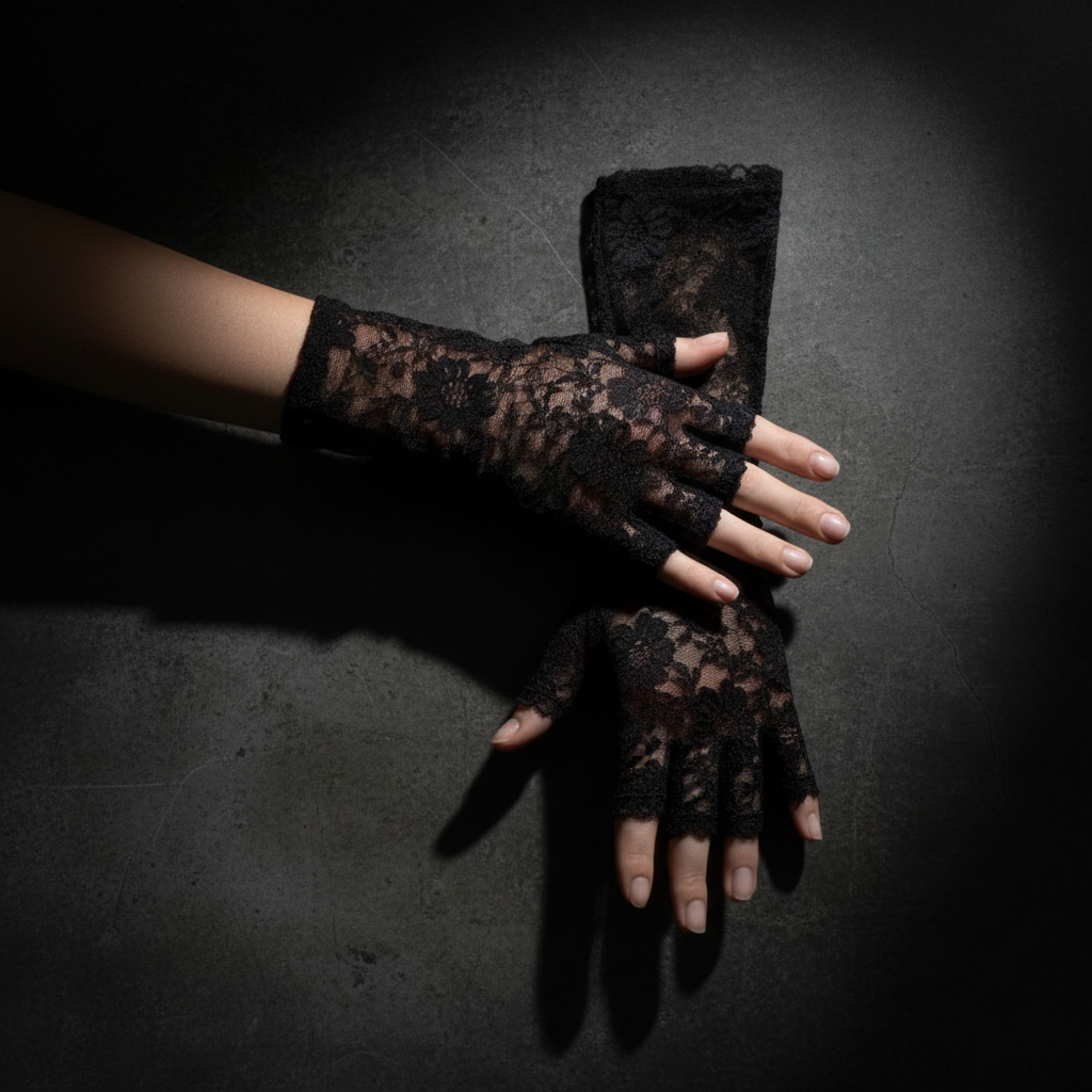 Women's Black Lace Short Gloves | Merthyr Tydfil | Why Not Shop Online