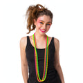 Wicked Costumes 1980s Neon Bead Necklace Set with four neon bead necklaces in pink orange green and yellow