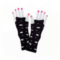 Women's Black Gothic Punk Torn Gloves