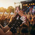 Women's Black Gothic Punk Torn Gloves