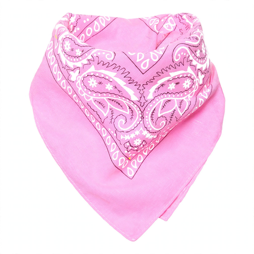 Close-up view of baby pink cowboy cowgirl bandana