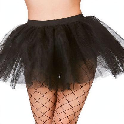 Detail view of the three layered black tutu for women