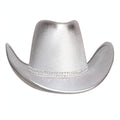 Adults silver cowboy hat with rhinestone band