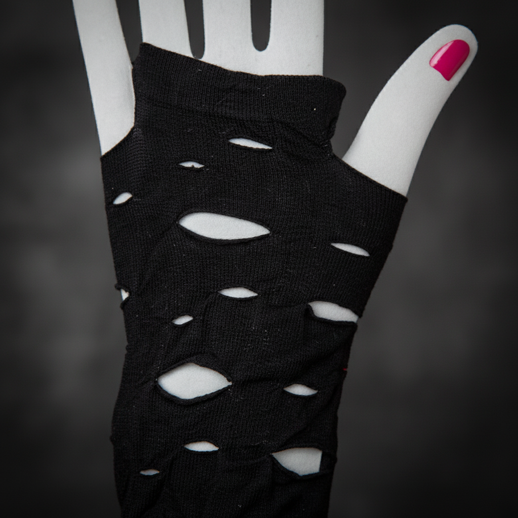 Women's Black Gothic Punk Torn Gloves | Merthyr Tydfil | Why Not Shop Online
