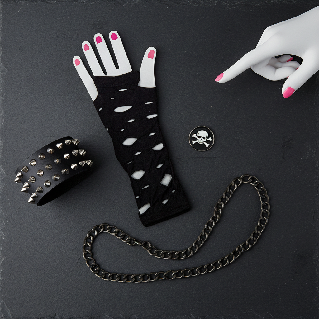 Women's Black Gothic Punk Torn Gloves | Merthyr Tydfil | Why Not Shop Online
