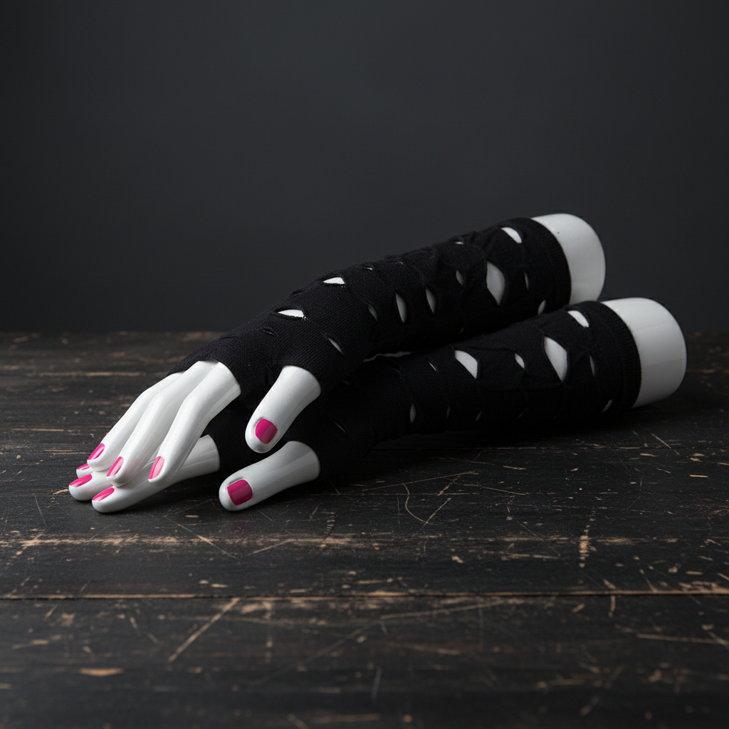Women's Black Gothic Punk Torn Gloves | Merthyr Tydfil | Why Not Shop Online
