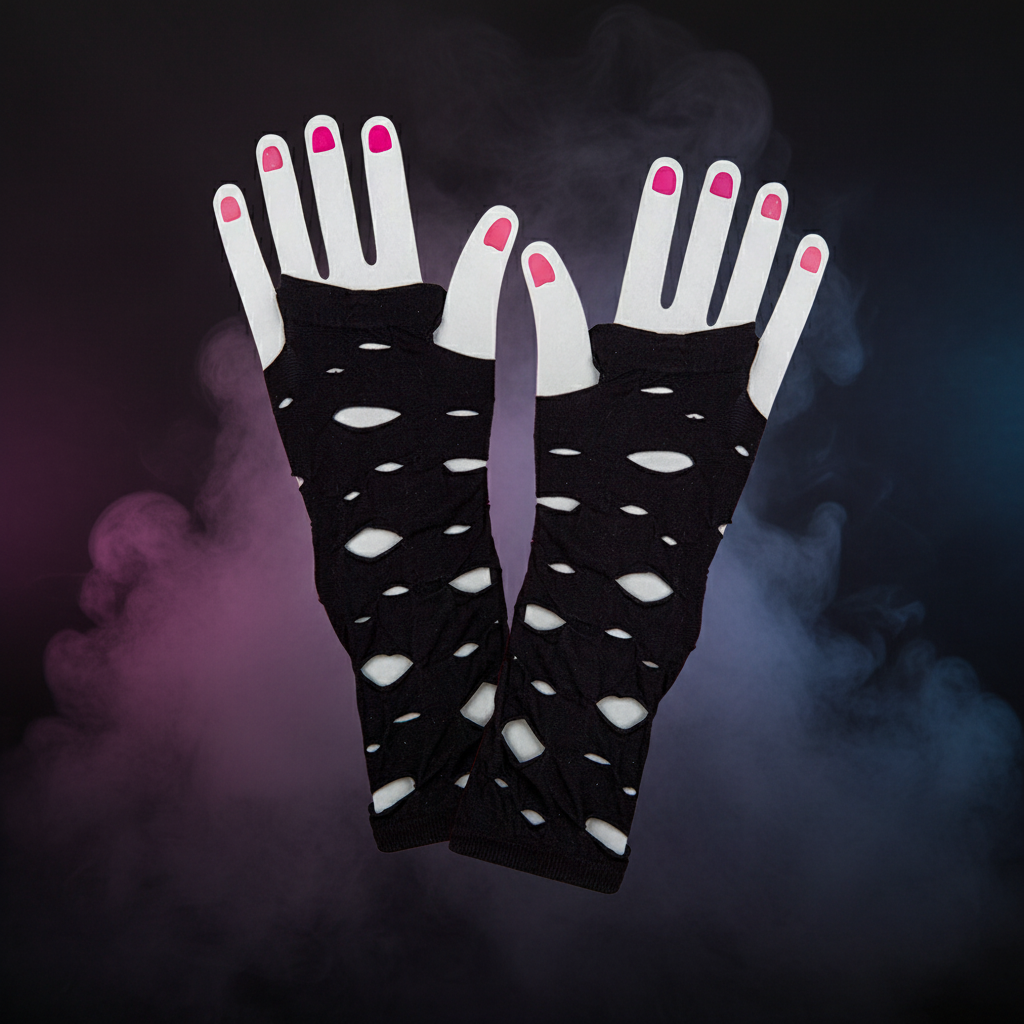 Women's Black Gothic Punk Torn Gloves | Merthyr Tydfil | Why Not Shop Online