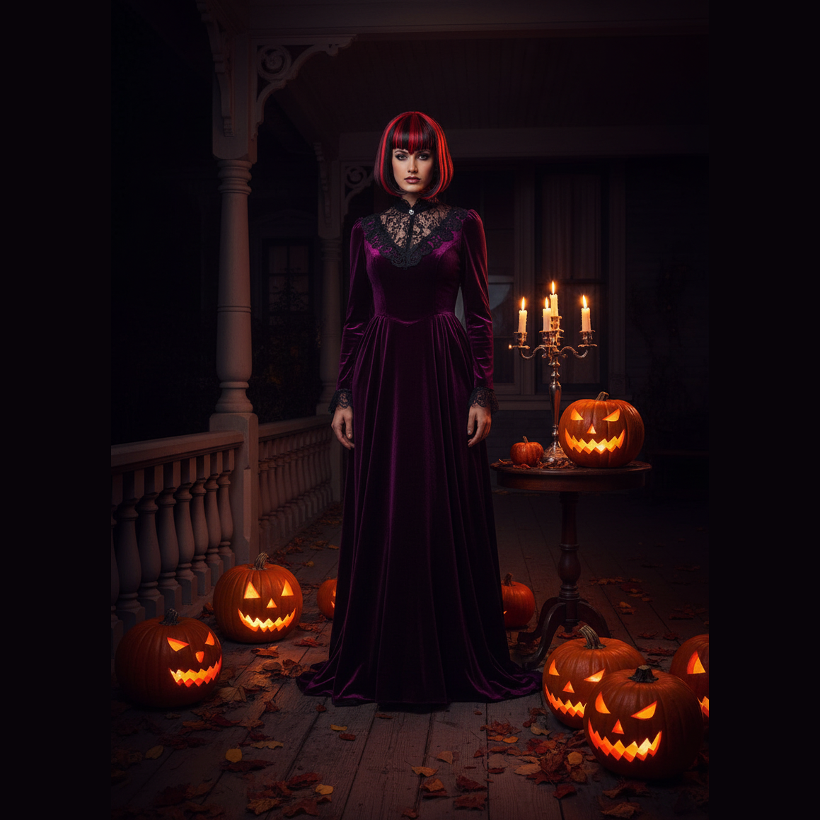 Womens Vampire Babe Wig Black And Red | Merthyr Tydfil | Why Not Shop Online