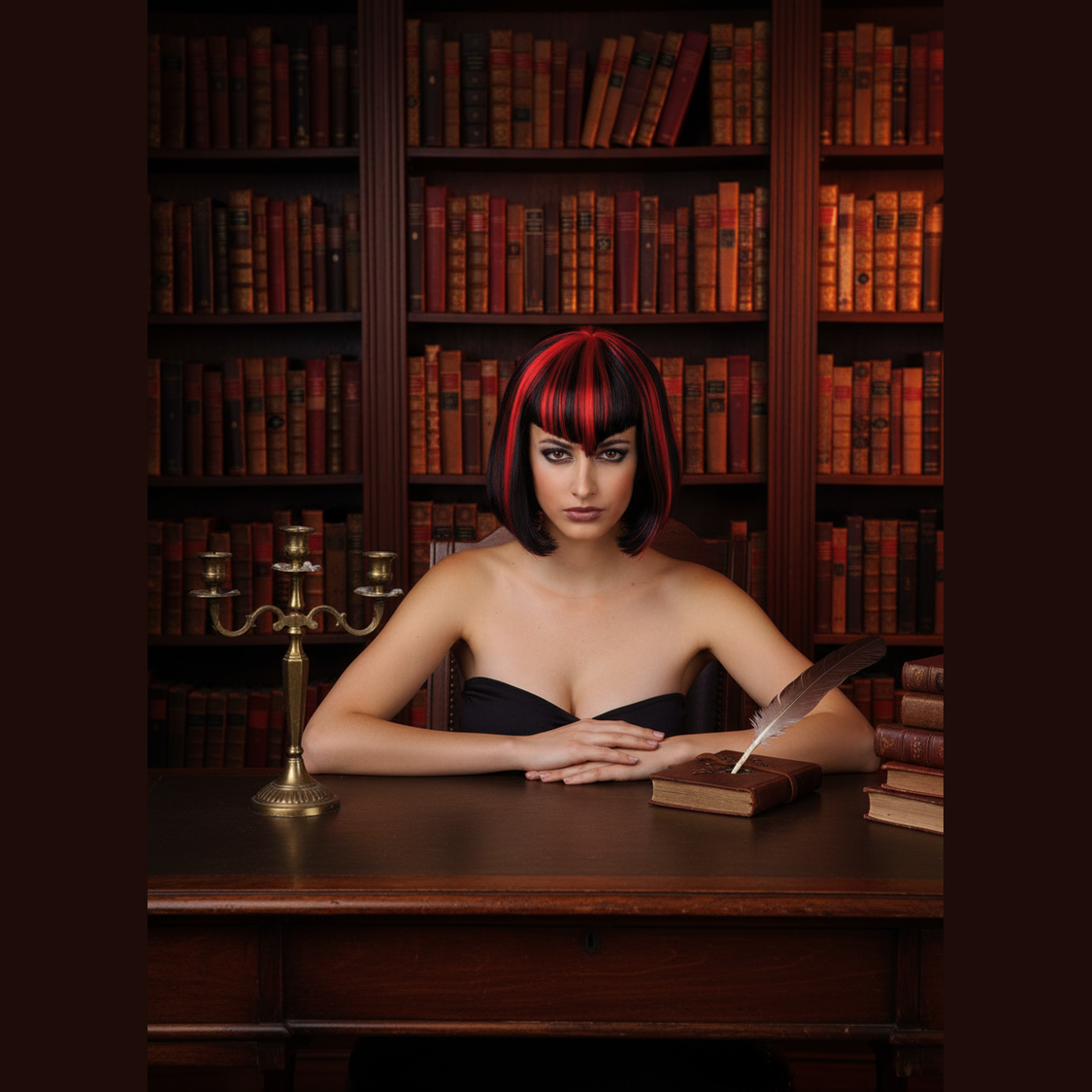 Womens Vampire Babe Wig Black And Red | Merthyr Tydfil | Why Not Shop Online