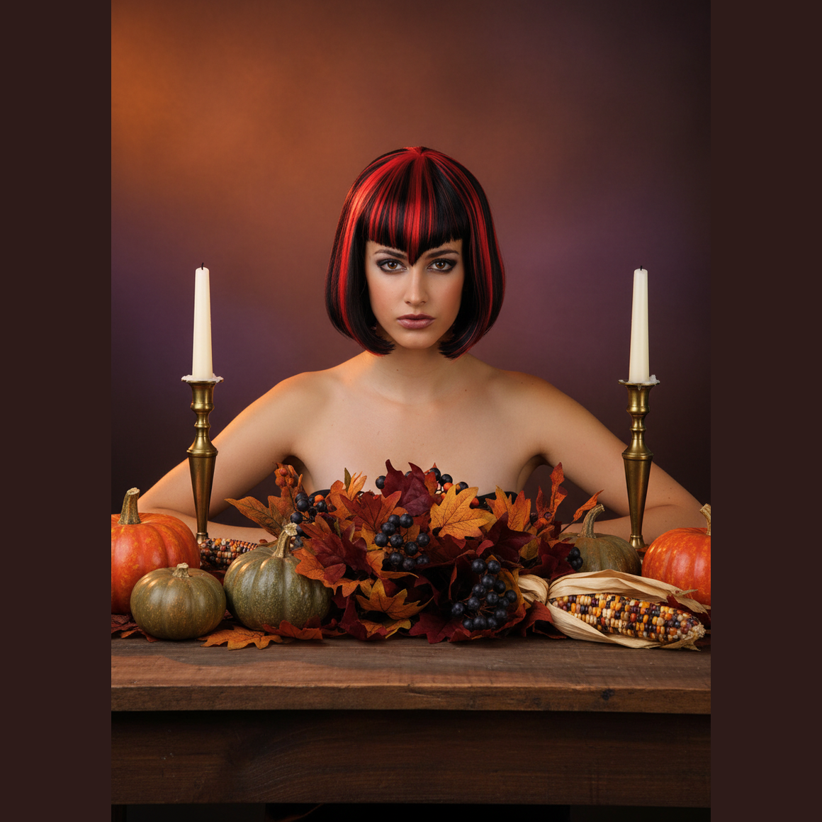 Womens Vampire Babe Wig Black And Red | Merthyr Tydfil | Why Not Shop Online