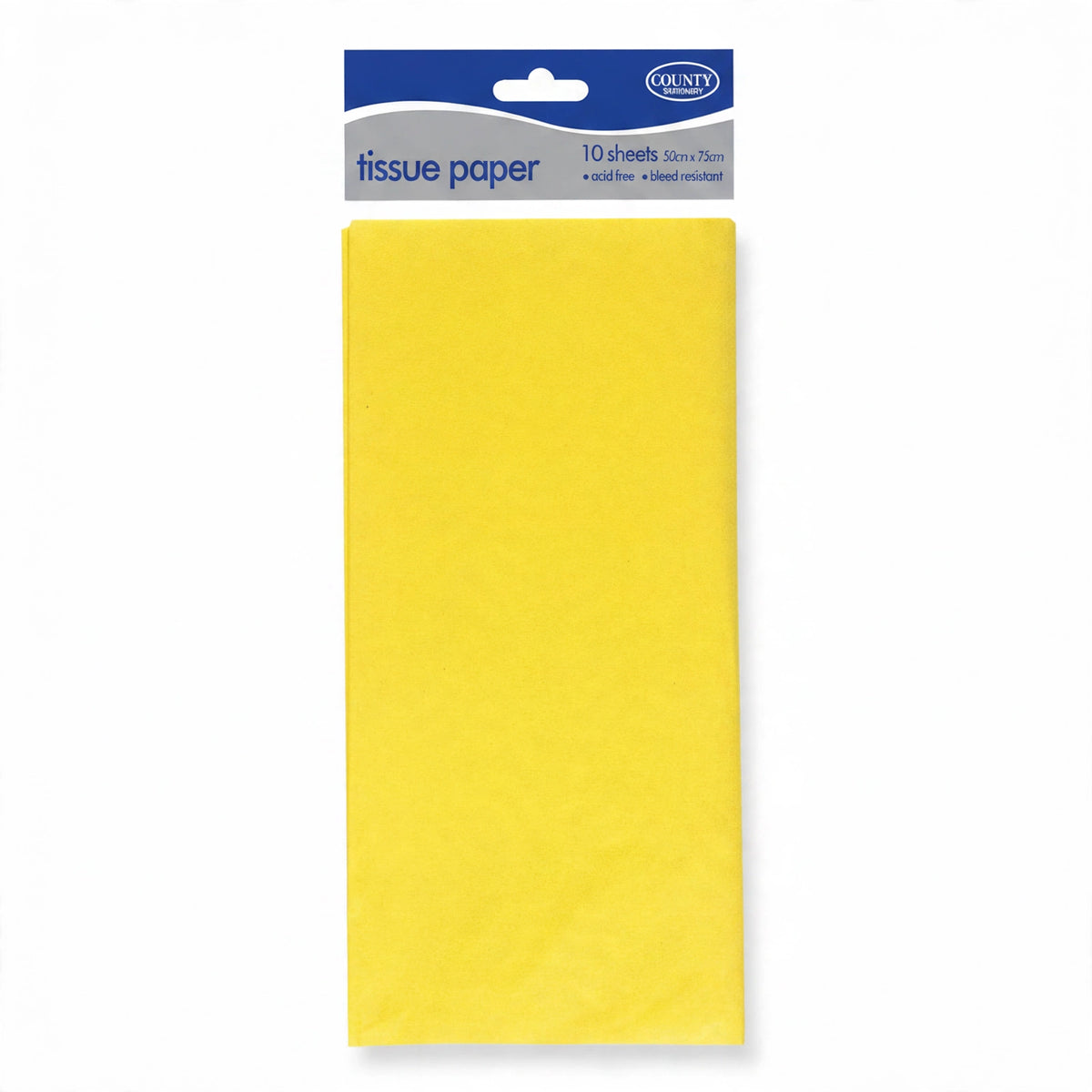 Yellow tissue paper pack of 10 sheets by County